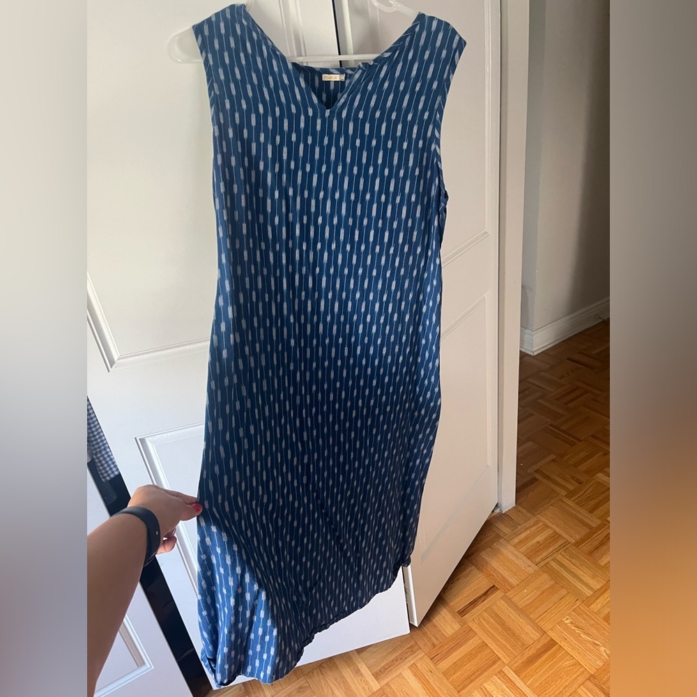 Blue and white Matta sleeveless dress.